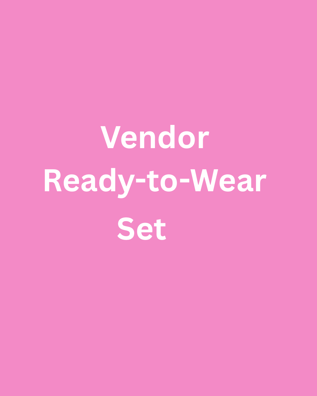 vendor ready - to - wear set